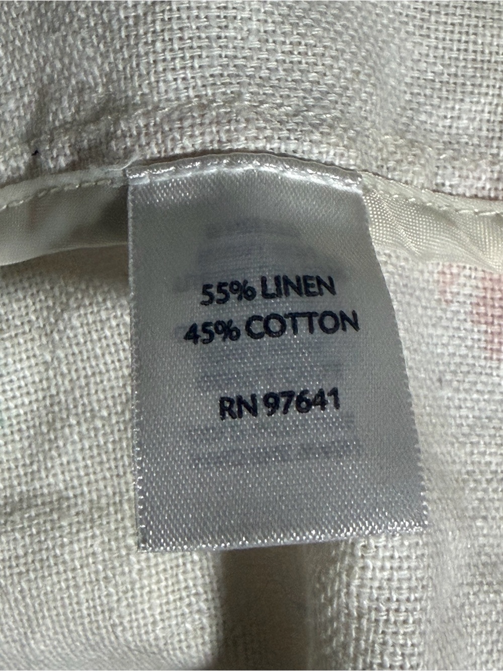 J. Jill Floral White Linen Blend Jacket - Picture 5 of 5